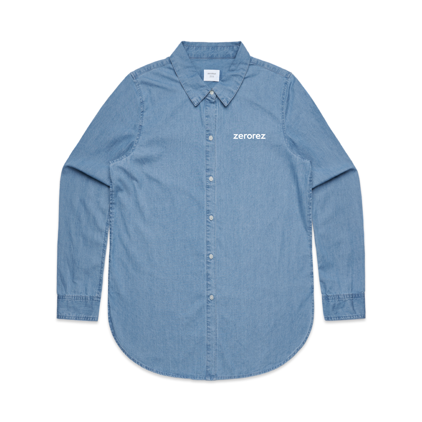 Premium Womens Blue Denim Shirt (EMB)